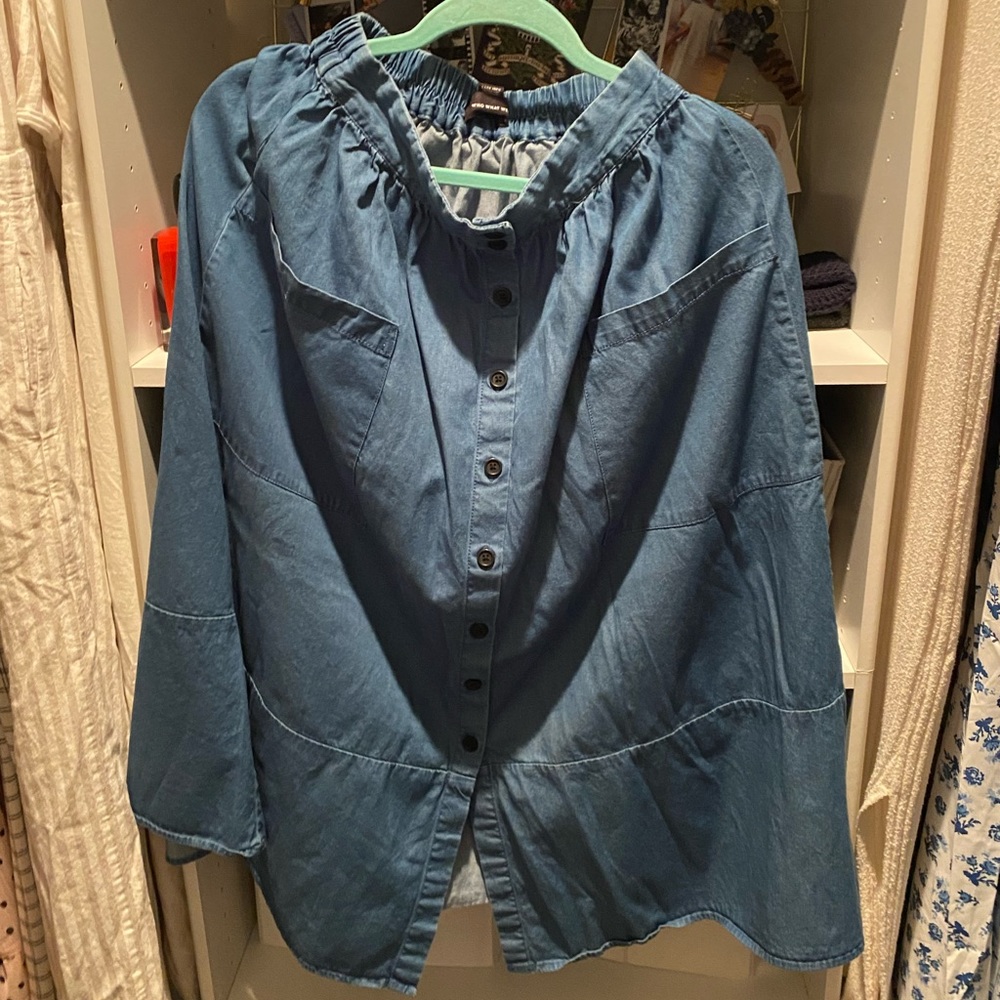 Who What Wear Target Denim Midi Skirt Size 2 (Small)